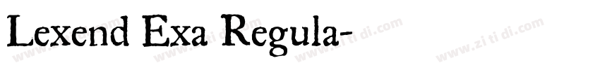Lexend Exa Regula字体转换